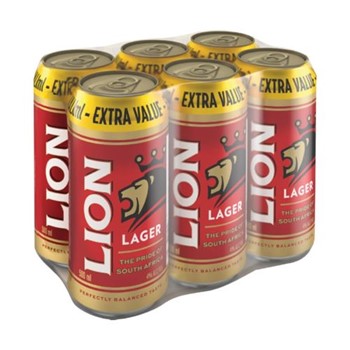 Lion Lager cans