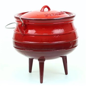 3 Le  Enamel Red Potjie #3