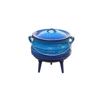 3 Leg Enamel Blue Potjie #3