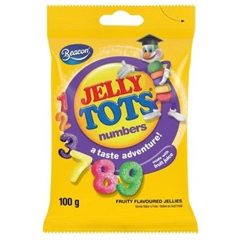 Wilsons/ Beacon Jelly Tots Lick'n'Learn Numbers 100g