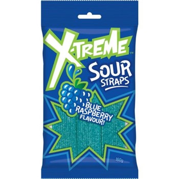 X-treme Sour Blue Raspberry Straps