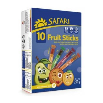 Safari Fruit Sticks box of 10 x 25g