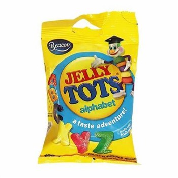 Wilsons/ Beacon Jelly Tots Lick'n'Learn Alphabet 100g