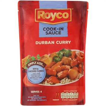 Royco Durban Curry cook in sauce